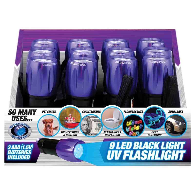 302490 - 9 LED UV Flashlight