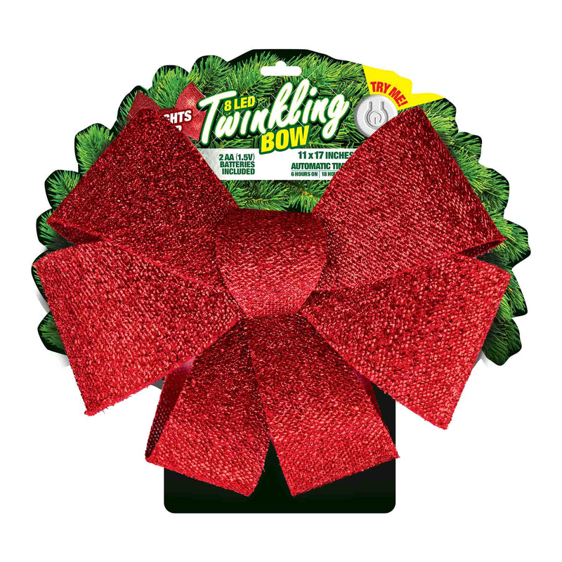 702095 - 8 LED Twinkling Decorative Bow