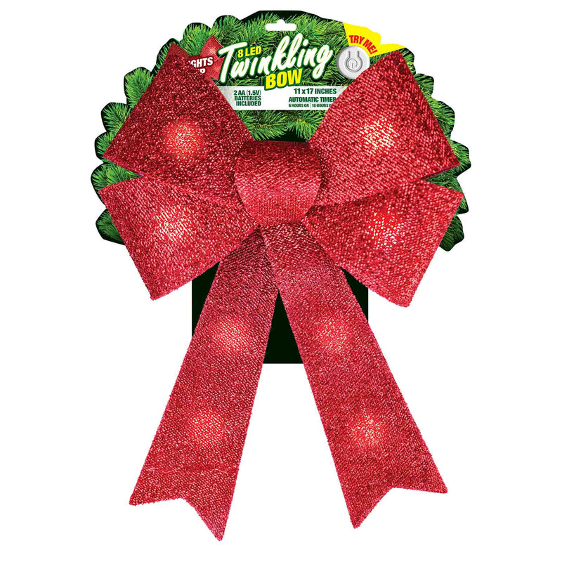 702095 - 8 LED Twinkling Decorative Bow