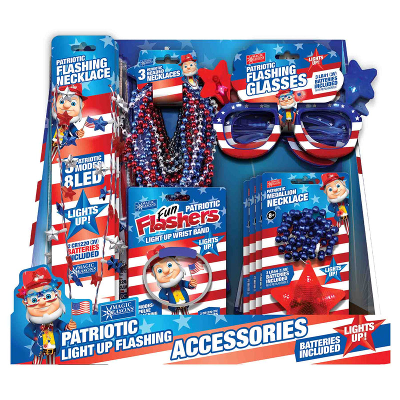 702156 - Patriotic Assorted LED Flashing Accessories
