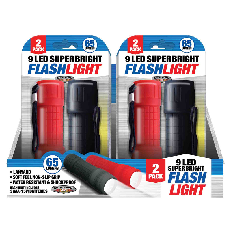 768274 - 9 LED Flashlight 2pk