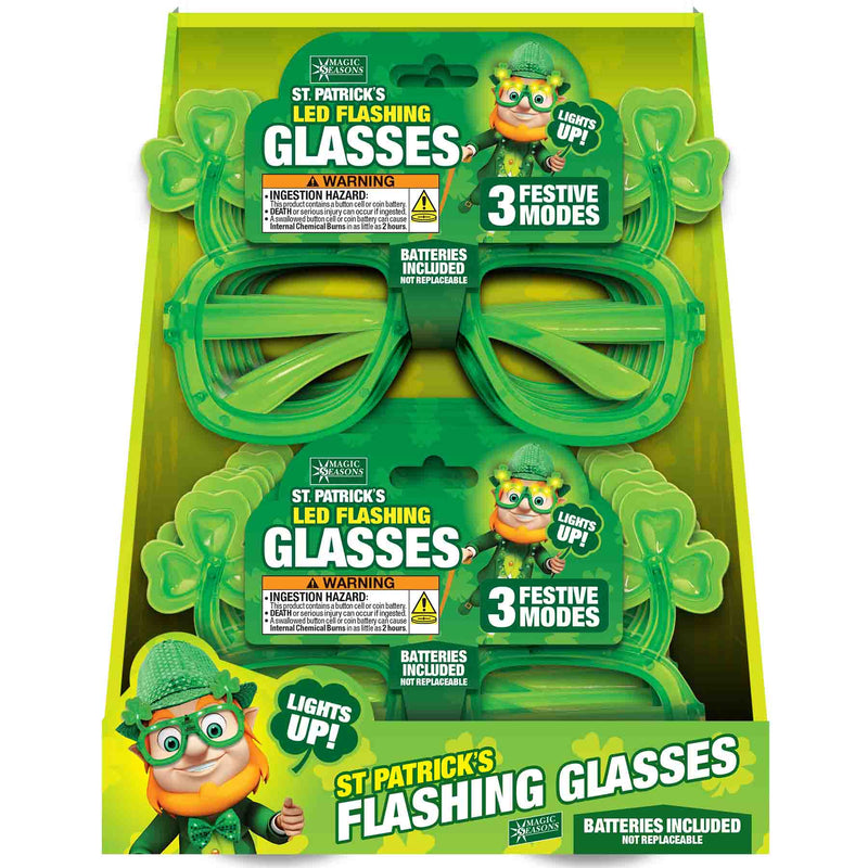 702292 - Shamrock Light Up Glasses