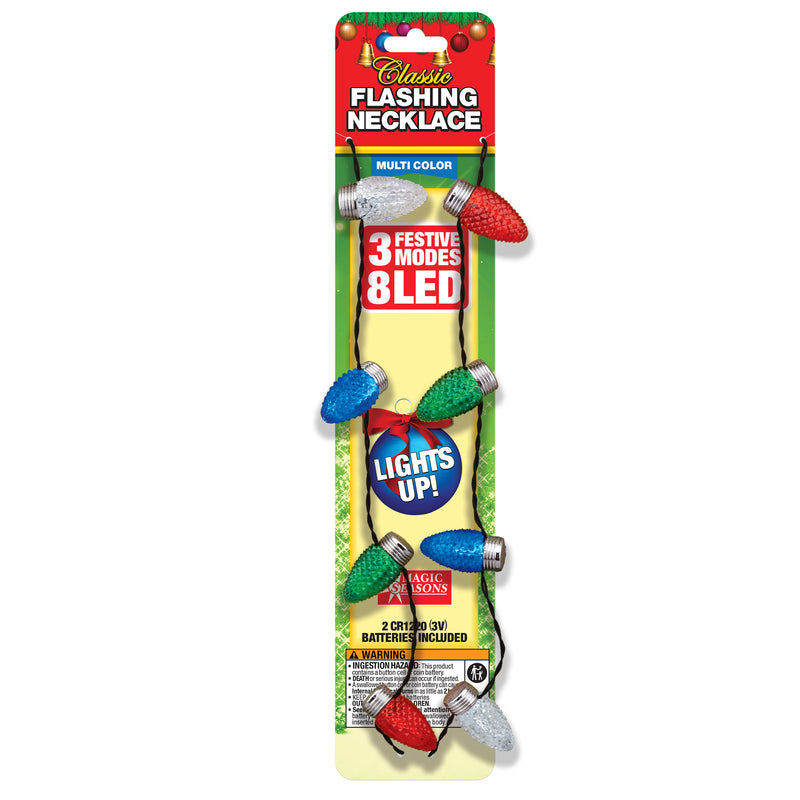 702848 - Mixed Christmas Flashing Necklace Floor Display