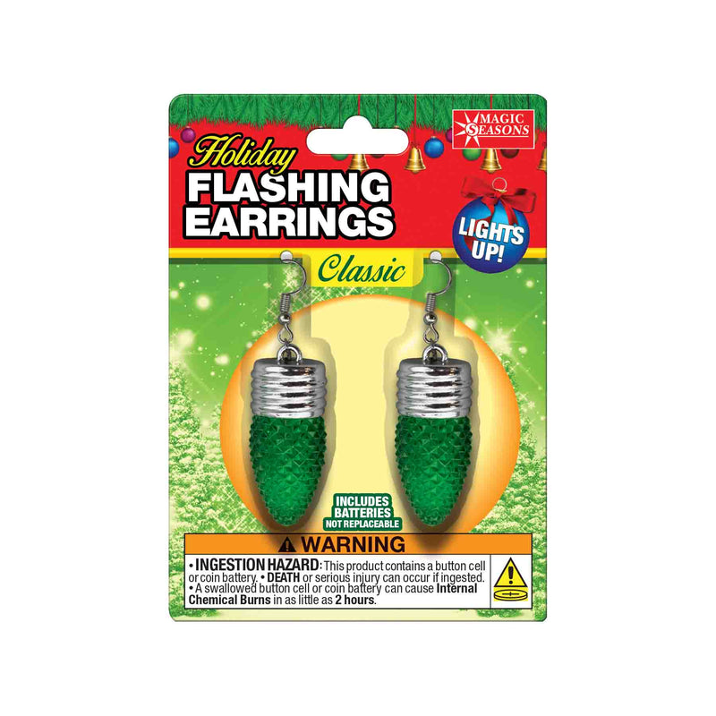 702528 - LED Classic Holiday Flashing Earrings
