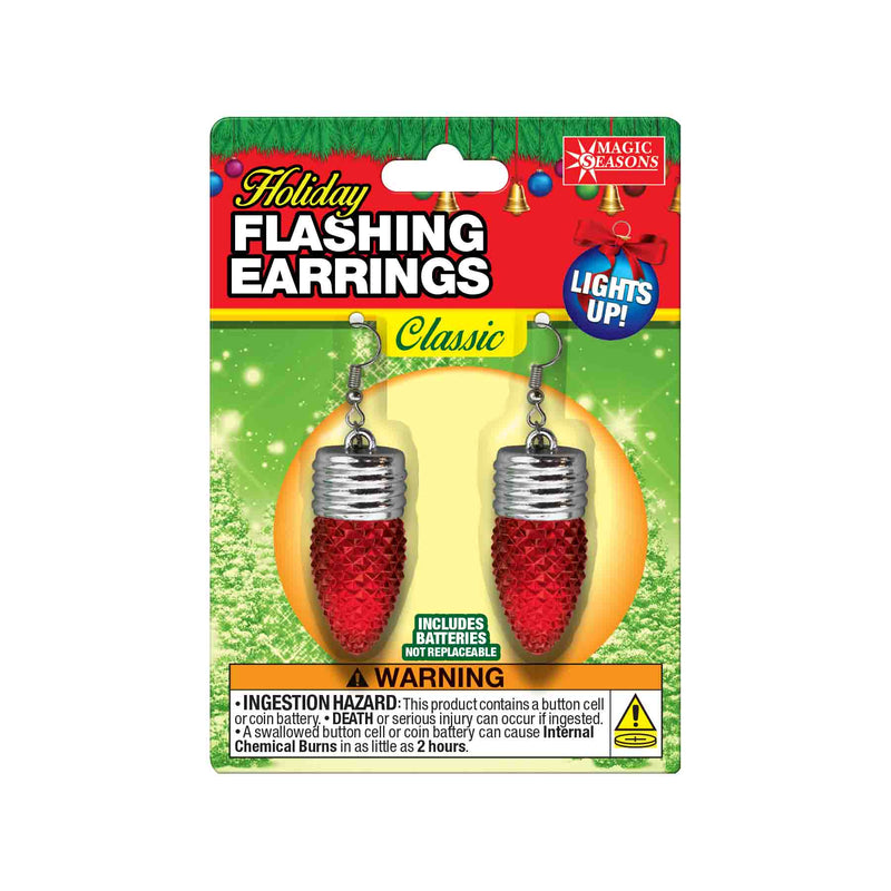 702528 - LED Classic Holiday Flashing Earrings