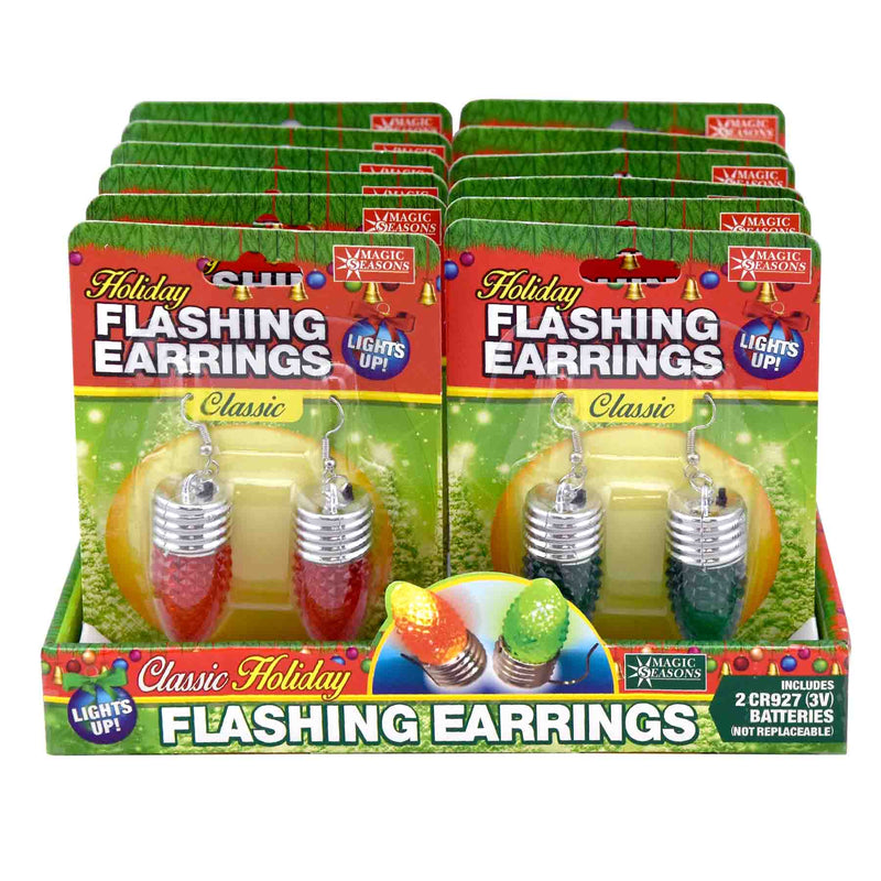 702528 - LED Classic Holiday Flashing Earrings