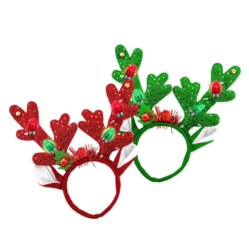 768358 - Holiday Flashing Classic Antler Headband