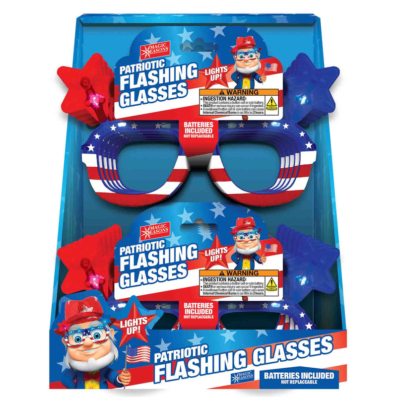 702697-12 - Patriotic Light Up Glasses