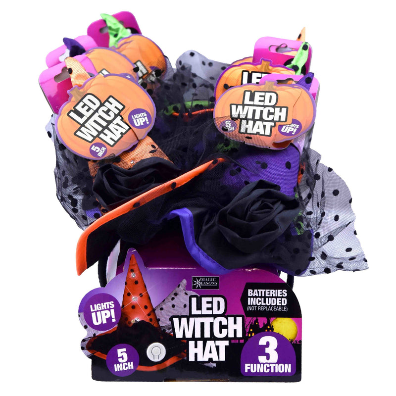 702907 - Halloween 5" Witch Hat Headbands