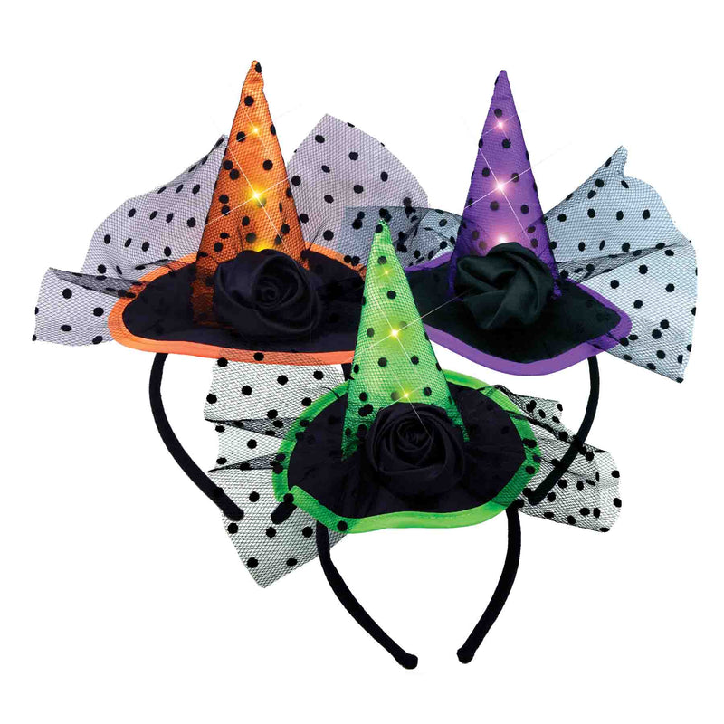 702907 - Halloween 5" Witch Hat Headbands