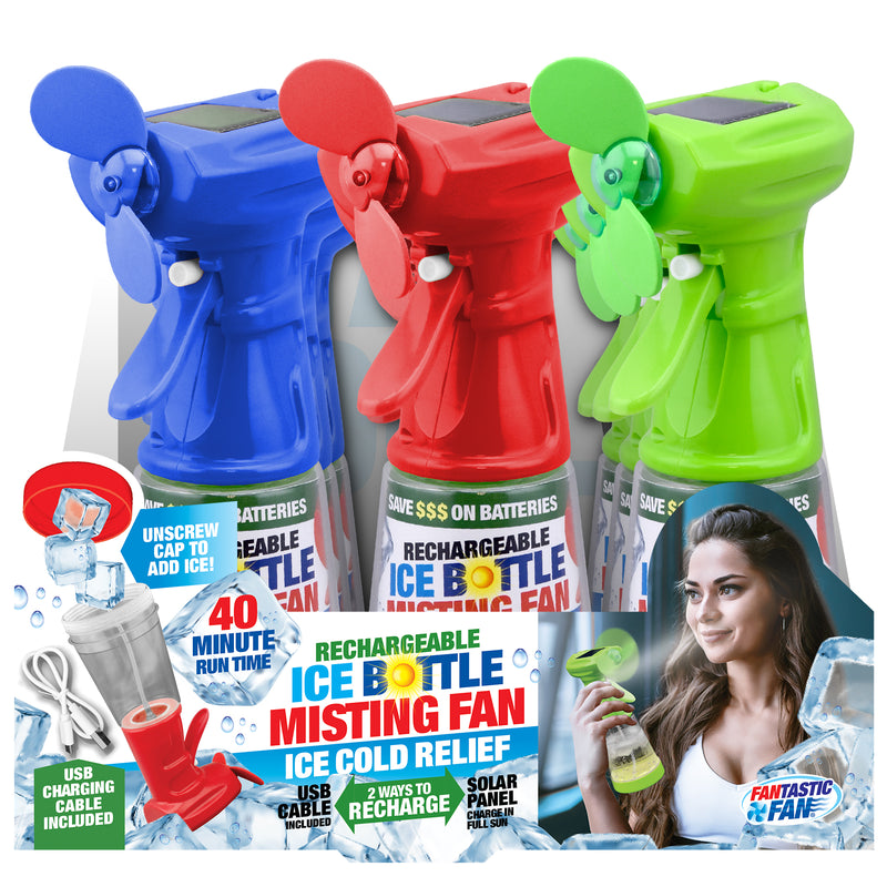 768108 - Rechargeable Ice Bottle Misting Fan