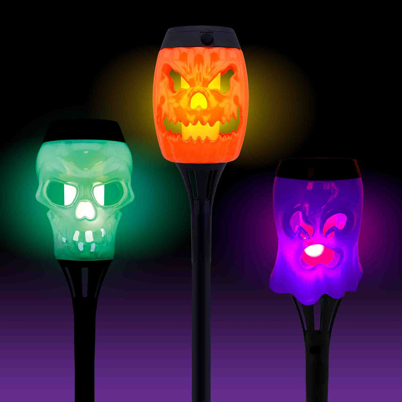 768110 - Halloween Flickering Flame Solar Torches