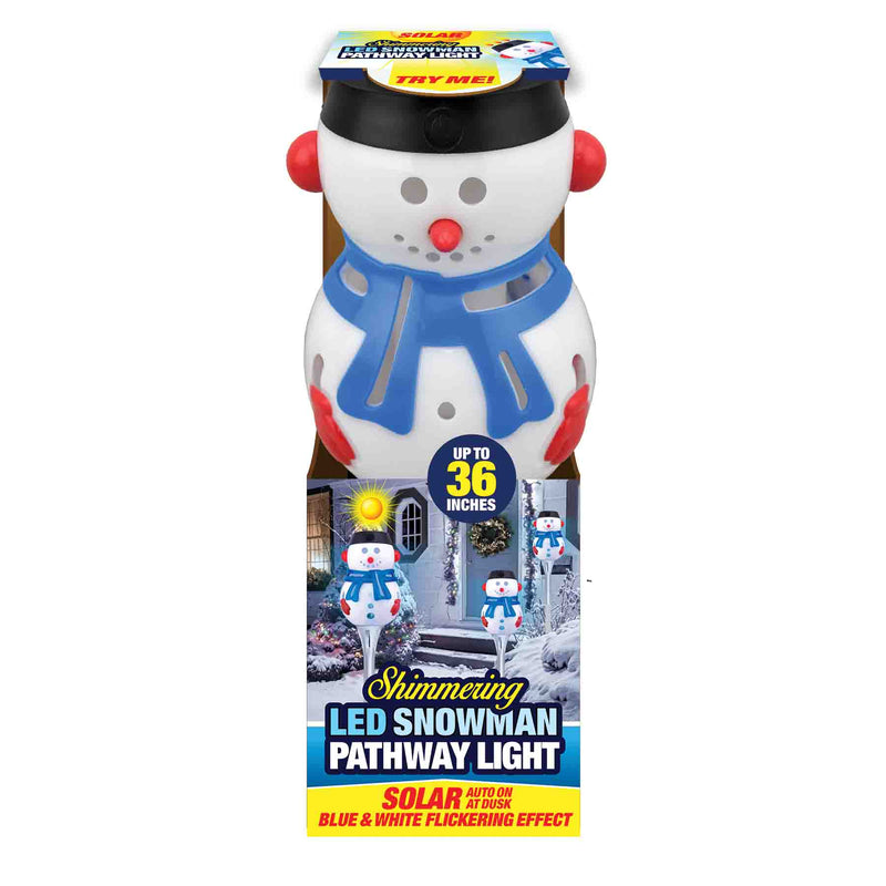 768120 - Solar Shimmering Snowman Pathway Light