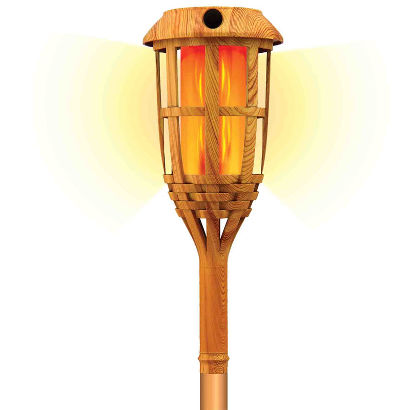 768195 - 15" LED Solar Pathway - Bamboo Style
