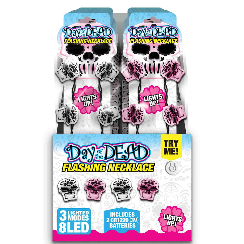768281 - Day of the Dead LED Skull Necklace