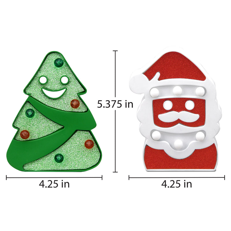 768324 - Holiday LED Marquee - Santa/Tree