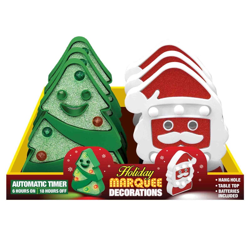 768324 - Holiday LED Marquee - Santa/Tree