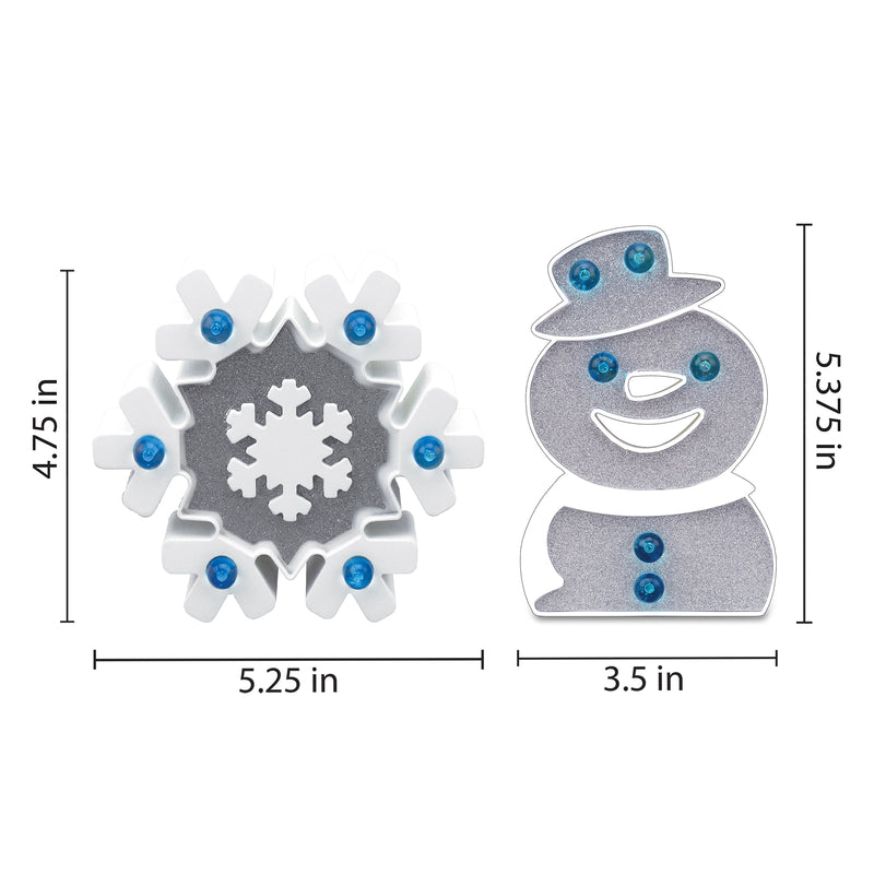 768327 - Holiday LED Marquee - Snowman/Snowflake