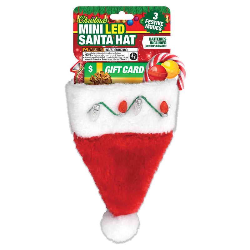 768341 - Christmas LED Santa Hat Gift Card Holder