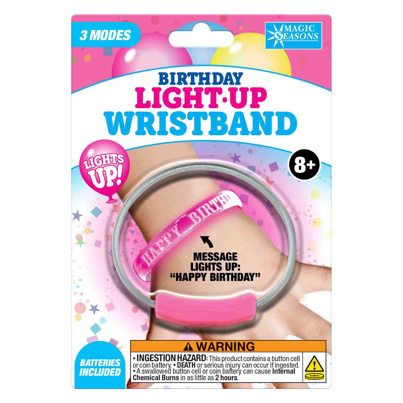 768413 - Happy Birthday Wristband - Pink