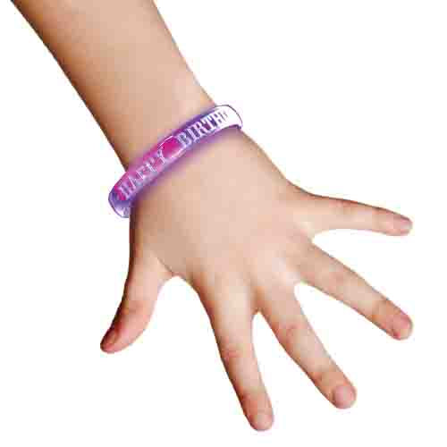 768415 - Happy Birthday Wristband - Purple