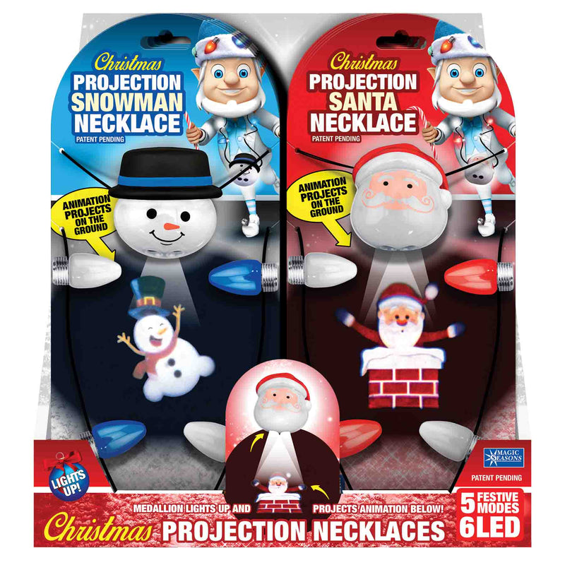 768463 - Santa/ Snowman Projection Animation Necklace