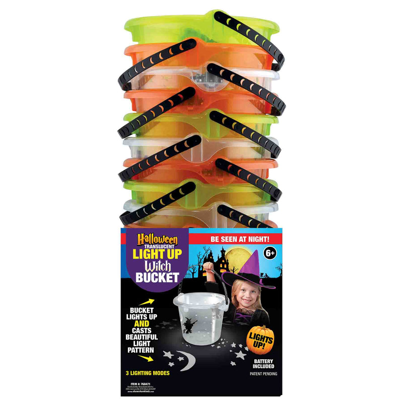 768471 - Halloween Translucent Witch LED Bucket