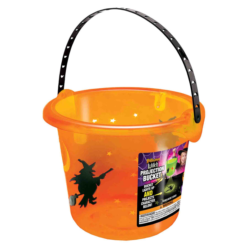 768474 - Halloween Translucent Witch LED Projection Bucket