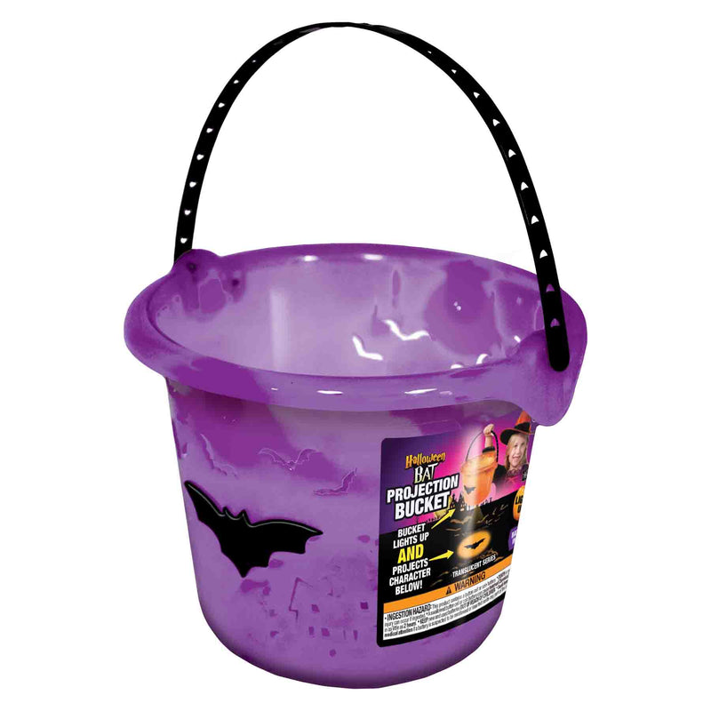 768475 - Halloween Translucent Bat LED Projection Bucket