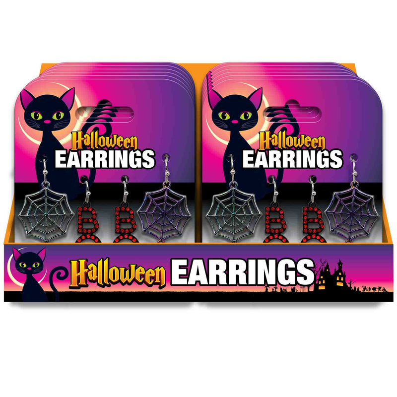 768494 - Halloween 2pk Earrings - Spiderweb/Boo