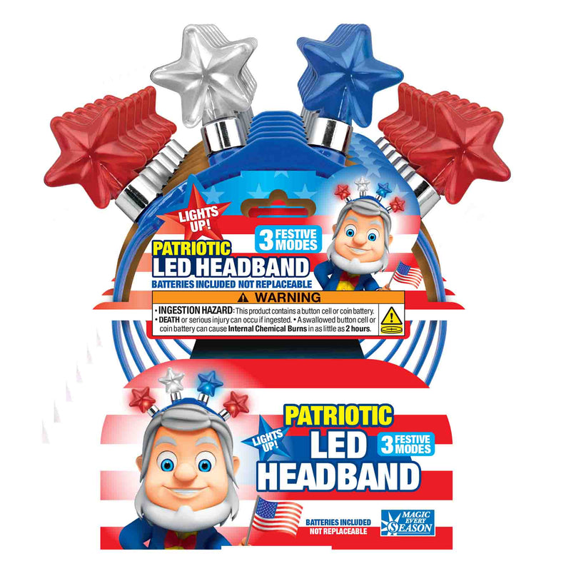 768631 - Patriotic 4 LED Star Headband