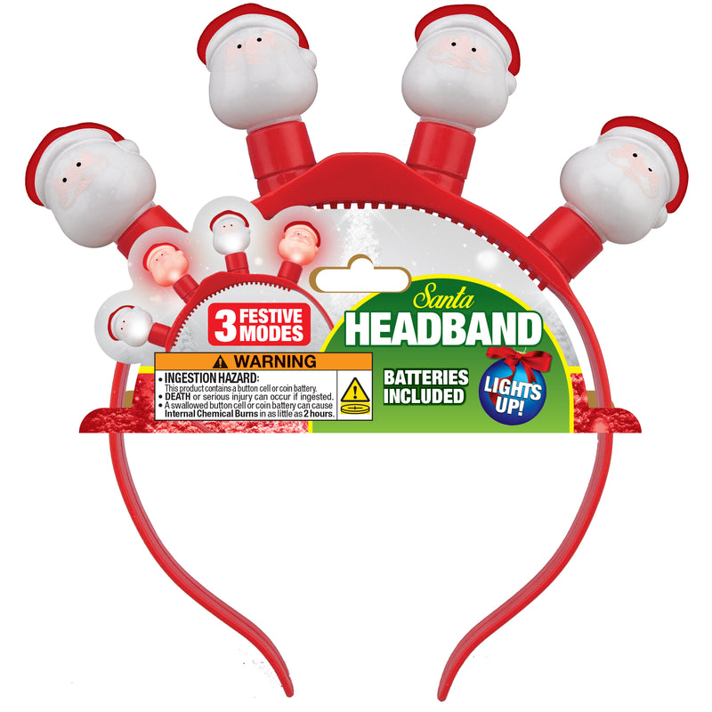 768650 - Christmas 4 LED Santa/Snowman Headband