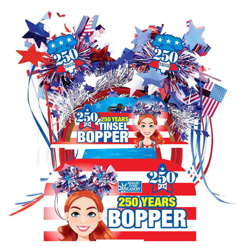 768665 - America 250 Tinsel Bopper Headband
