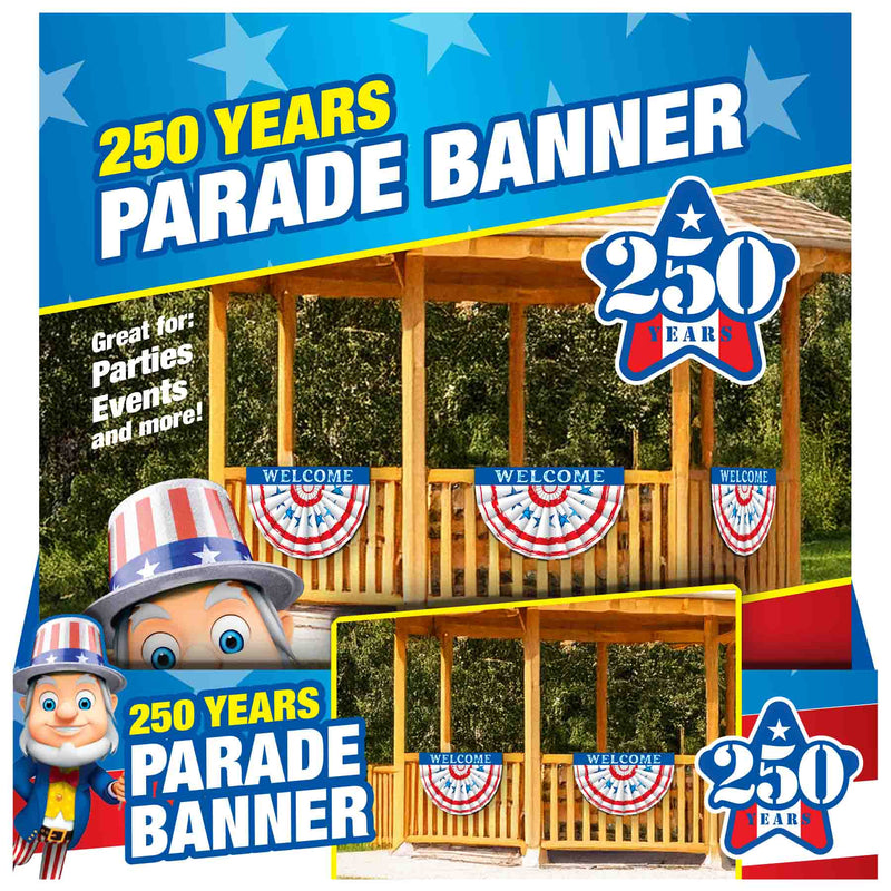 768677 - America 250 Crinkled Fabric banners