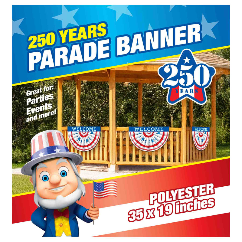 768677 - America 250 Crinkled Fabric banners