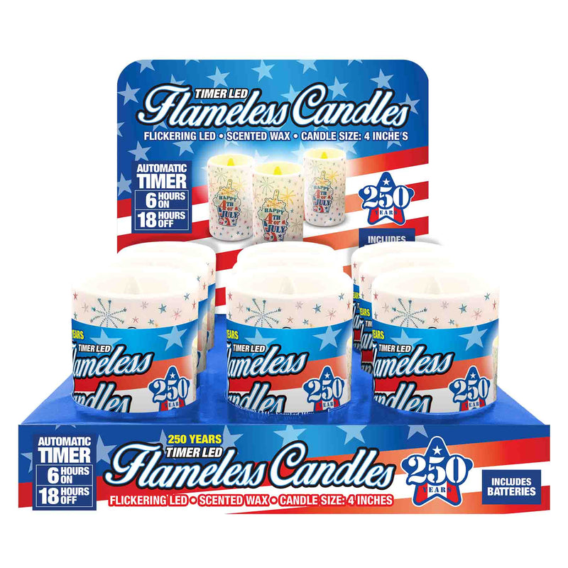 768691 - America 250 4" Pillar Candle