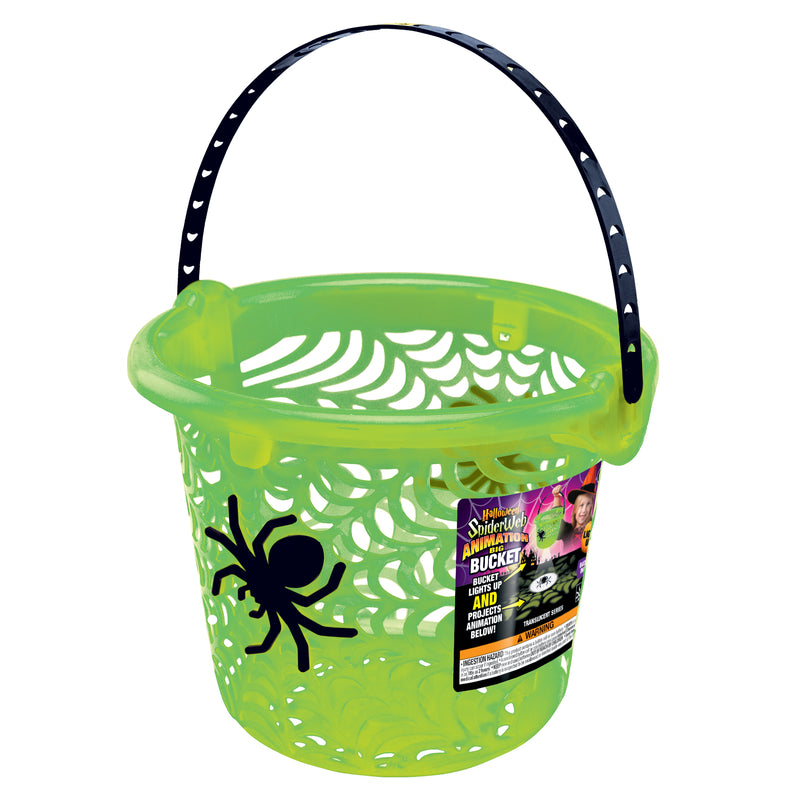 768707 - Projection Translucent Spider Web Bucket