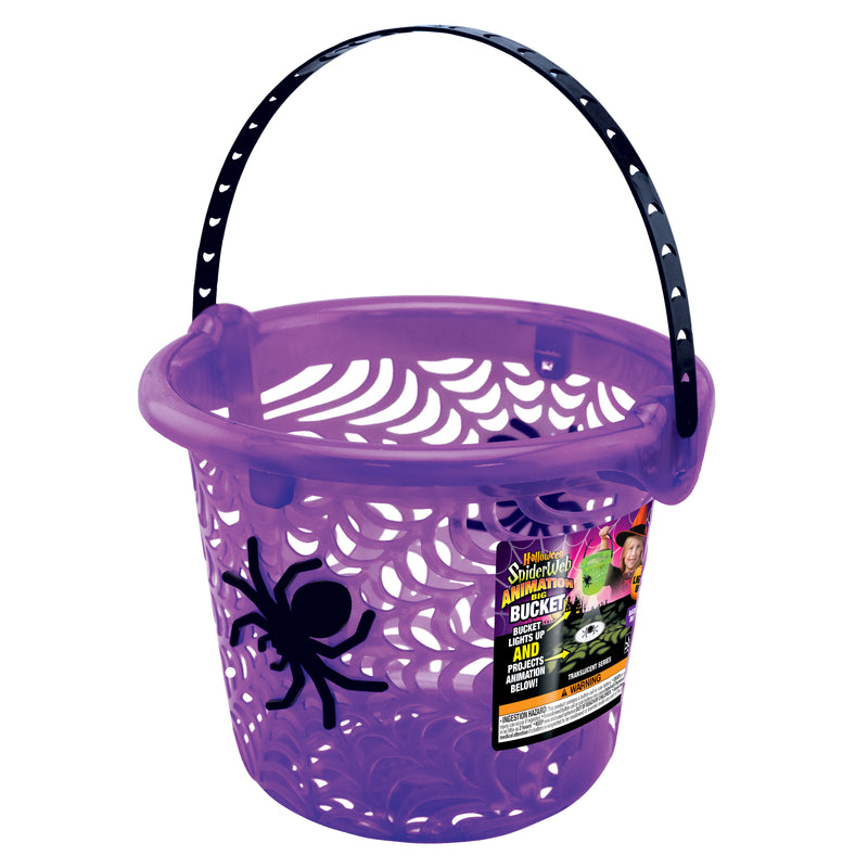 768707 - Projection Translucent Spider Web Bucket