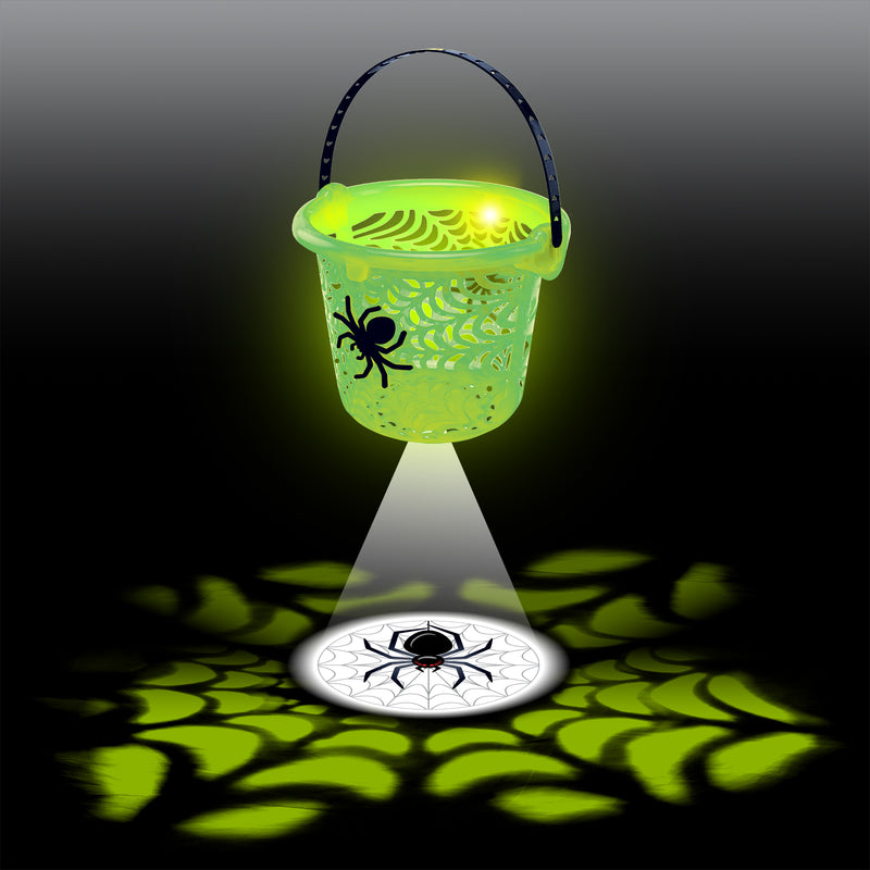 768707 - Projection Translucent Spider Web Bucket