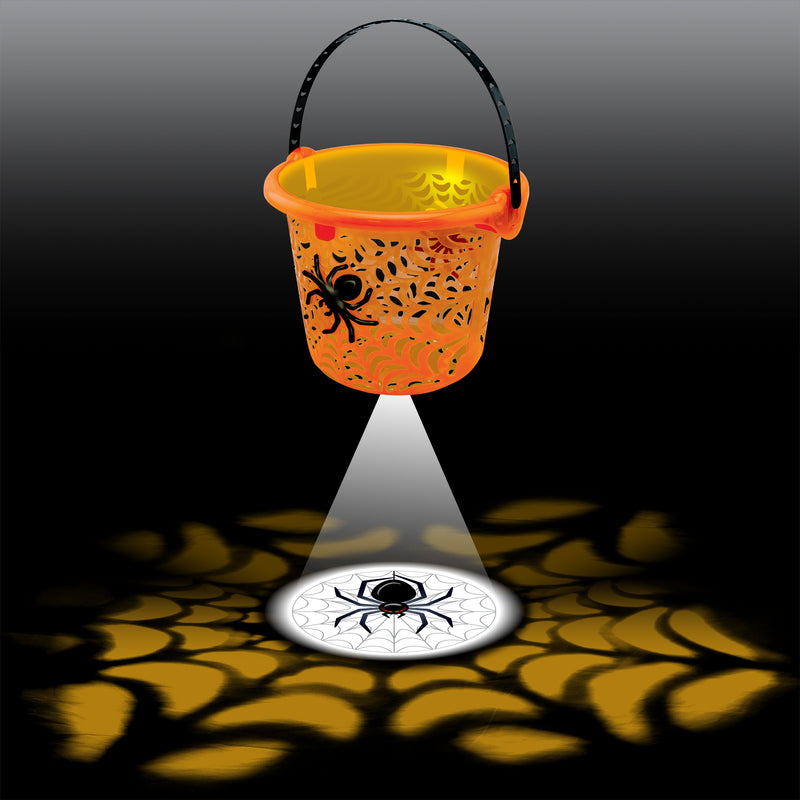 768707 - Projection Translucent Spider Web Bucket