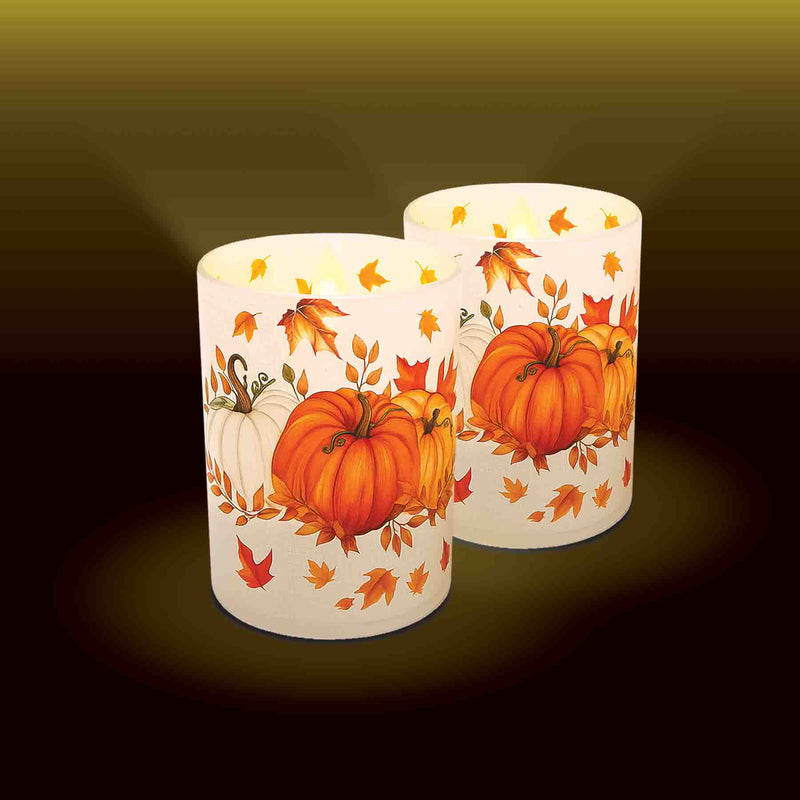 768723 - Harvest 2pk Frosted Tealight Cups