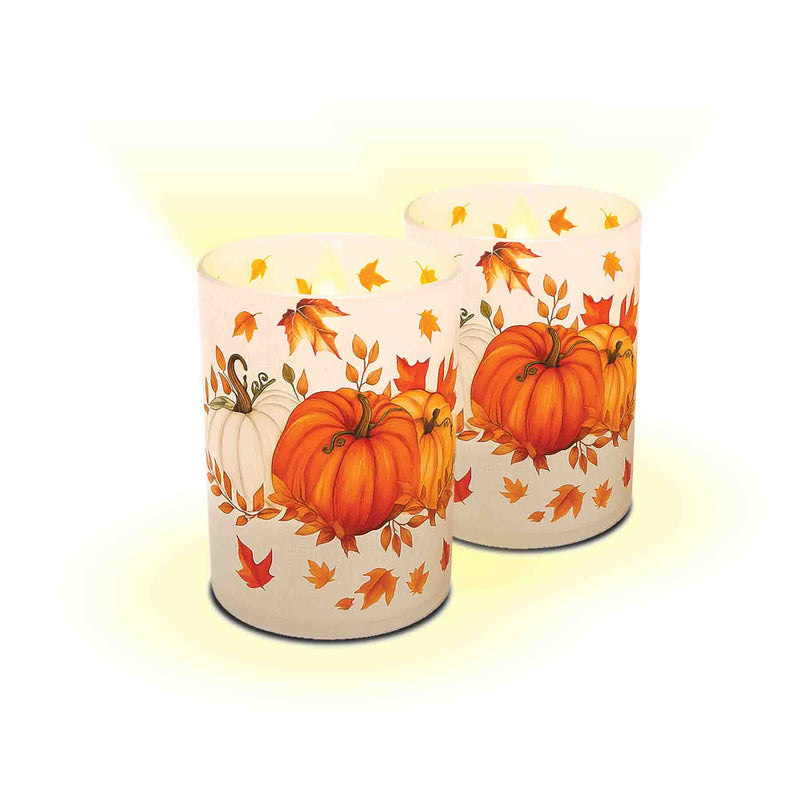 768723 - Harvest 2pk Frosted Tealight Cups