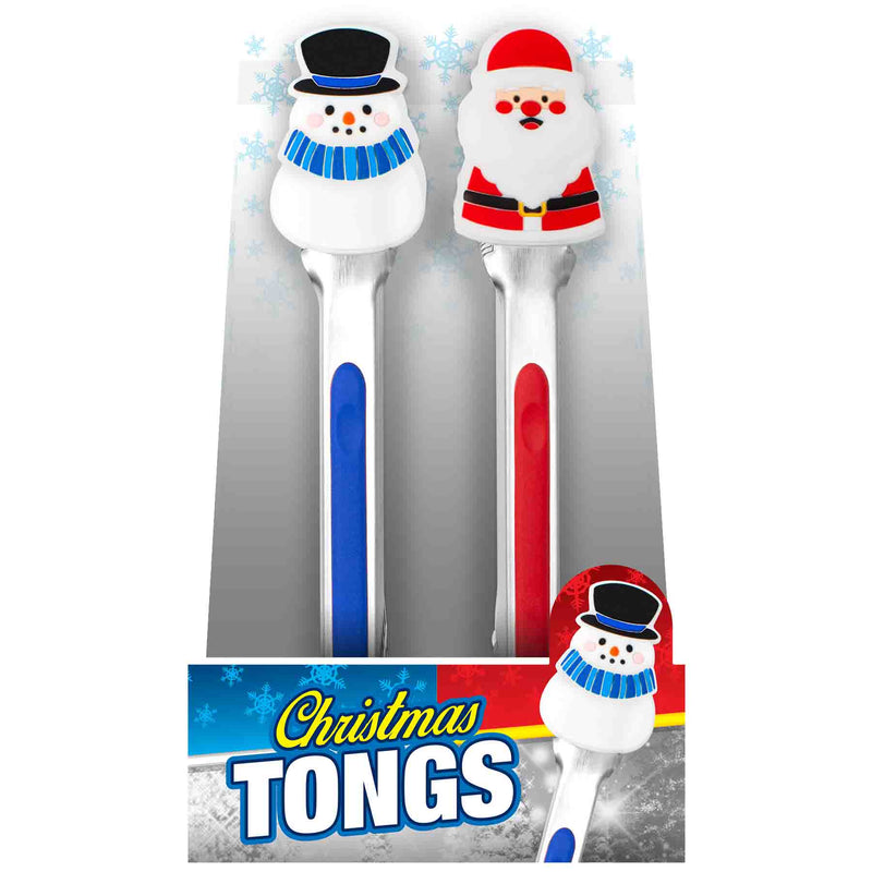 768746 - Christmas Silicone Tongs Santa/Snowman
