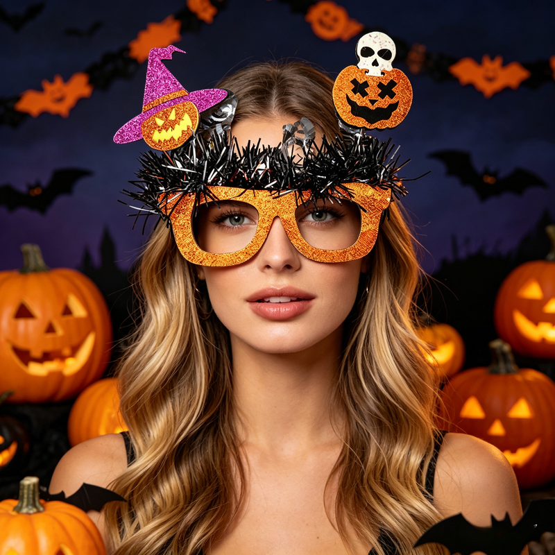 768718 - Halloween Tinsel Glasses