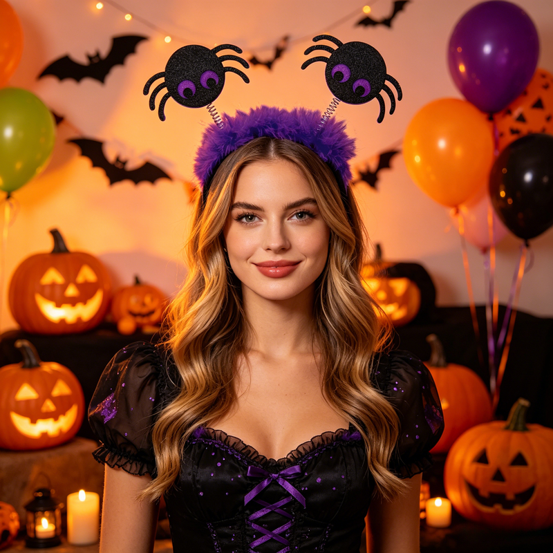 768305 - Halloween Pumpkin/Spider Accessories Assortment
