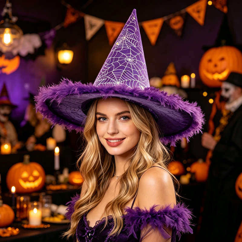 768467 - Spiderweb Witch Hat