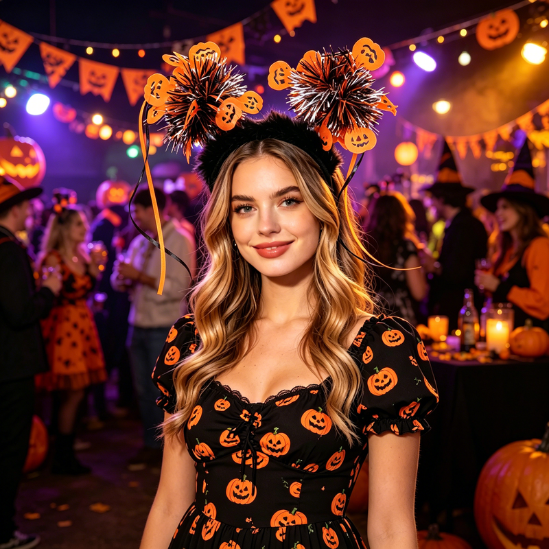 768711 - Halloween Tinsel Bopper Headband