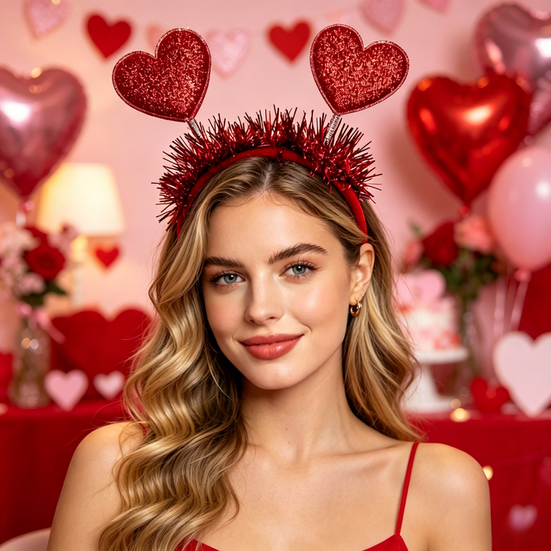 768537 - Valentine's Glitter Bopper Headband