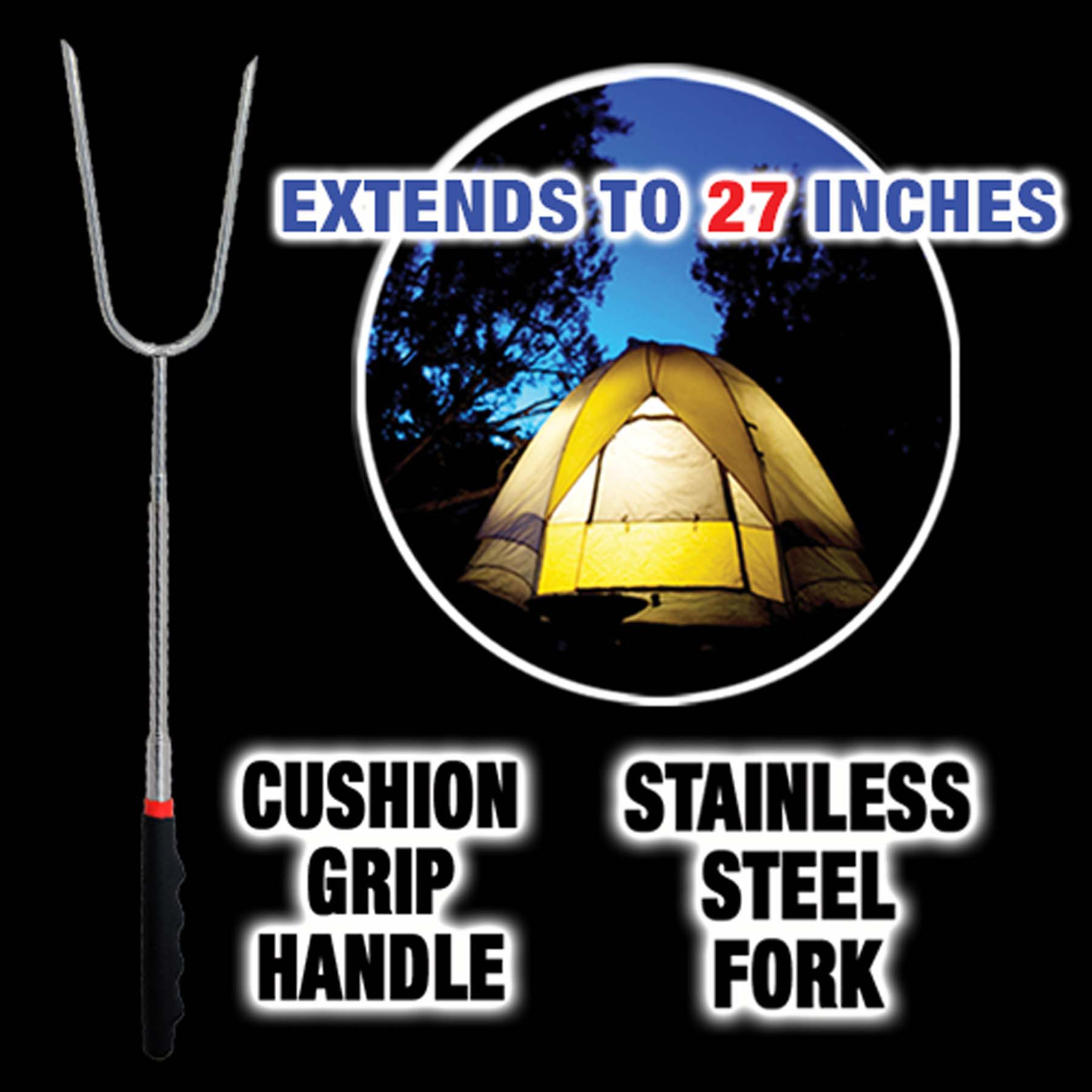Extendable Marshmallow Fork 3 Pack 24