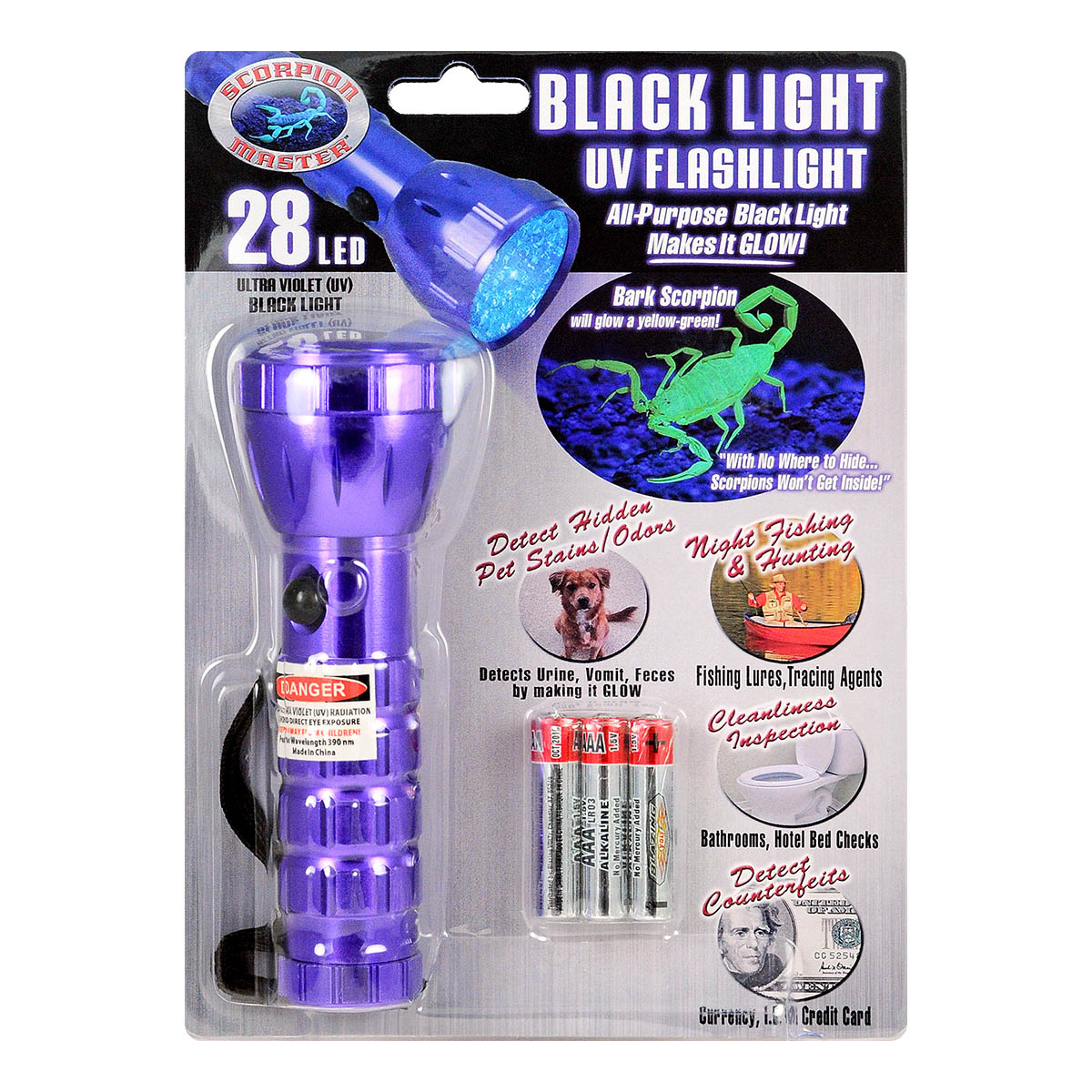 28 LED UV Flashlight